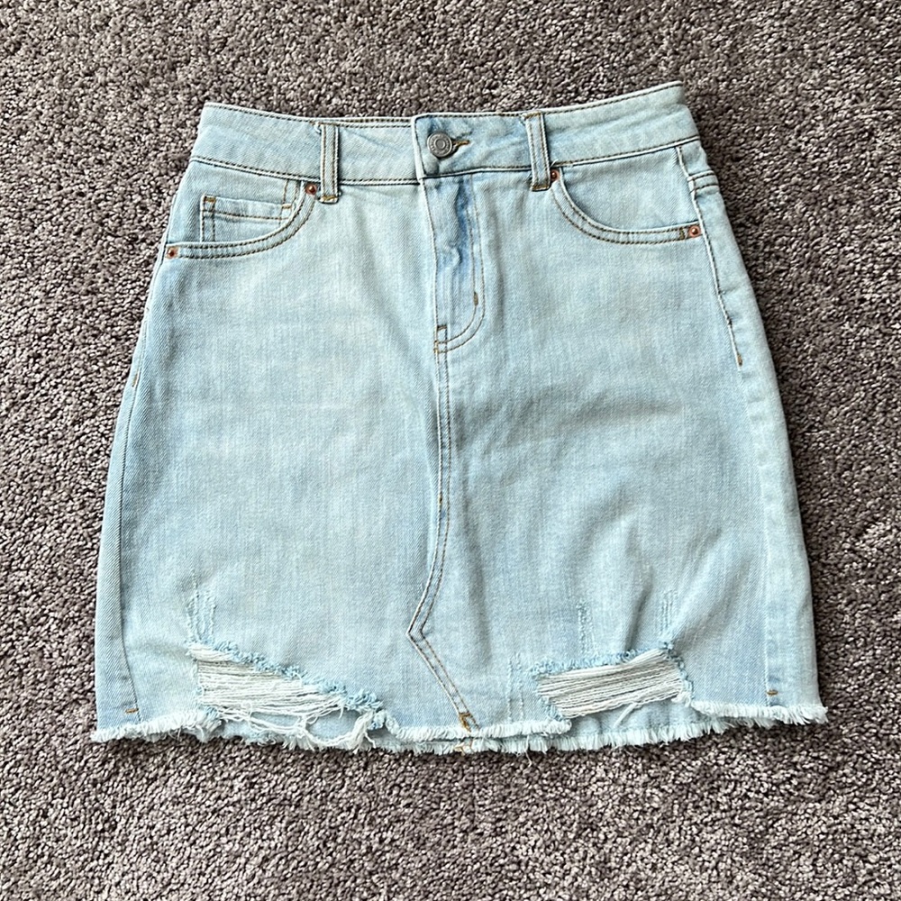 Wild Fable Distressed Jean Skirt